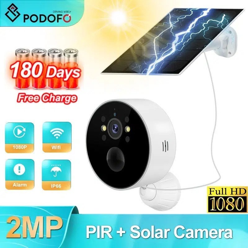 Cámara IP Wifi Exterior Solar 2MP 1080p Mod.JT-8185XM-2T JOR